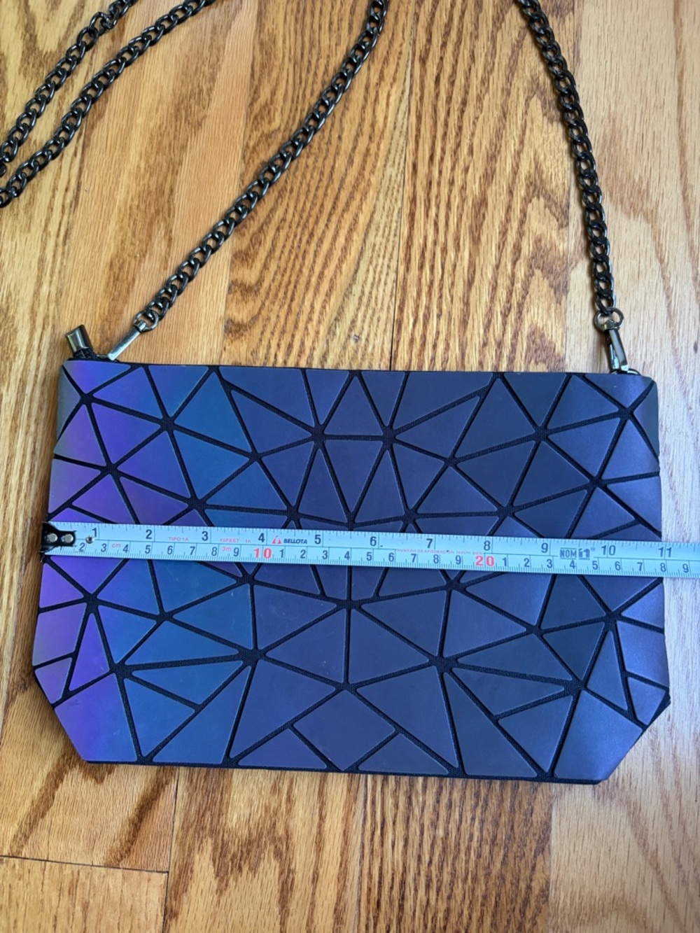 Lovevook Geometric Mosaic Crossbody Bag in Iridescent Purple - Picture 3 of 8